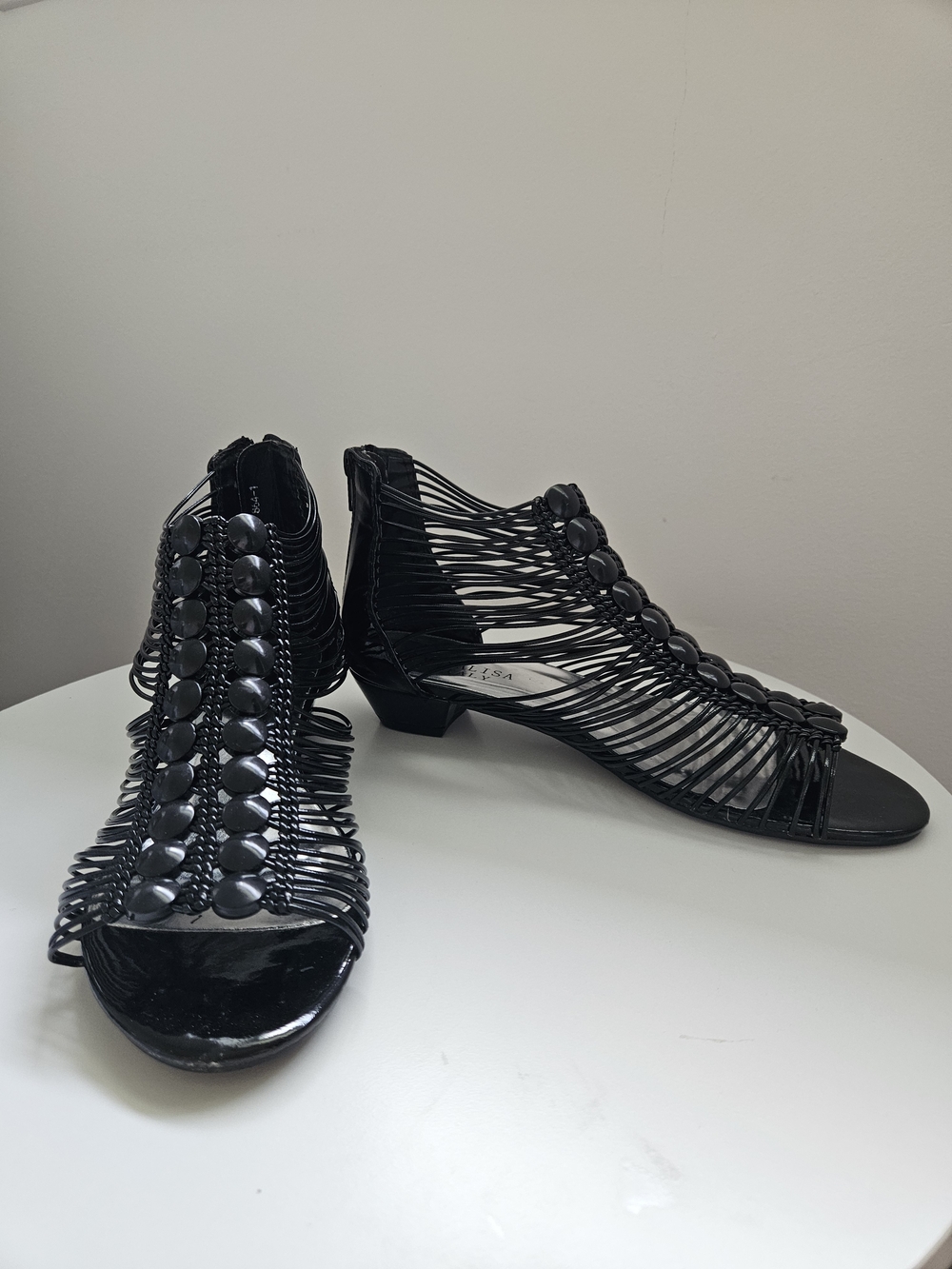 Black Strappy Gladiator Sandals